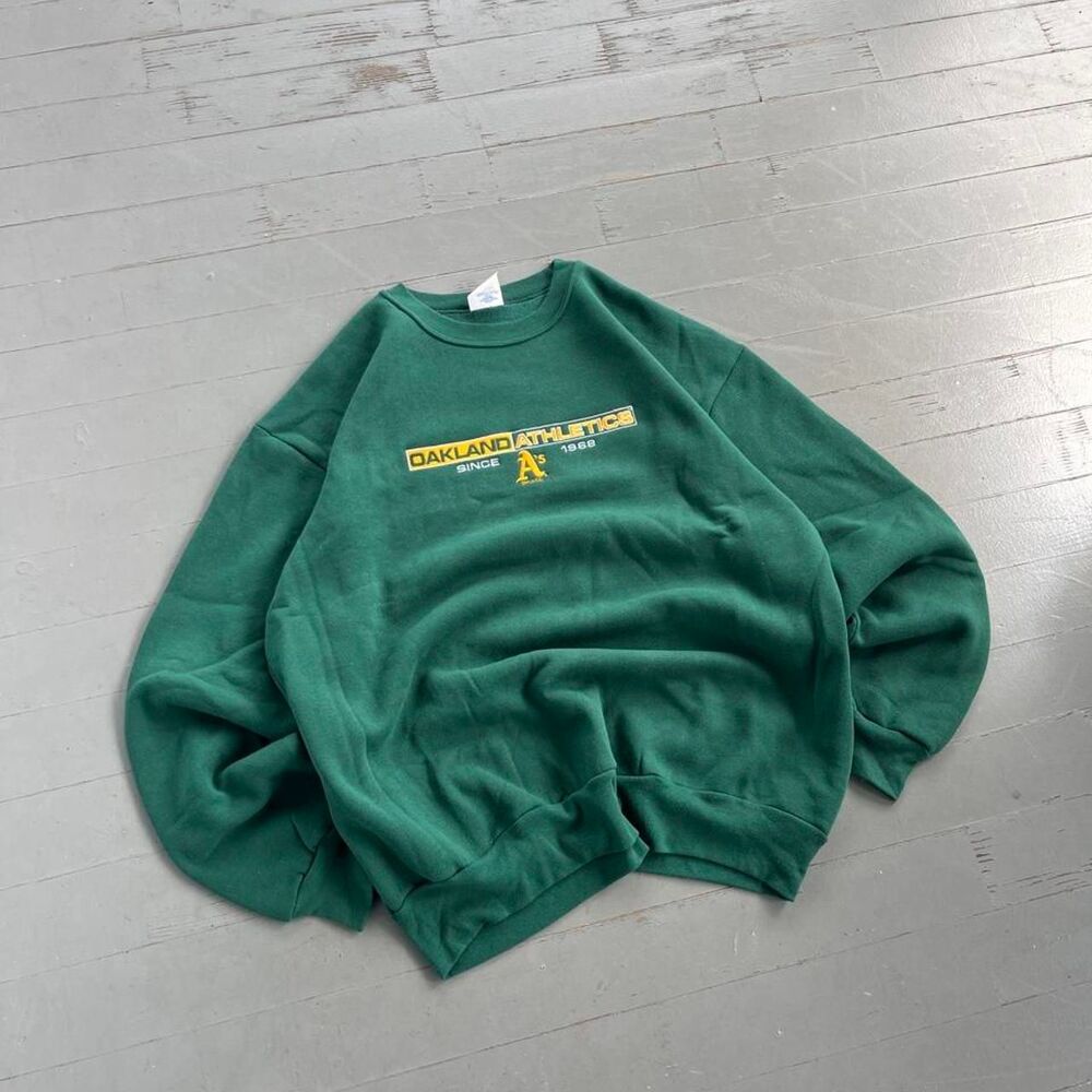 Vintage Majestic Oakland Athletics Baseball Crewneck Sweatshirt